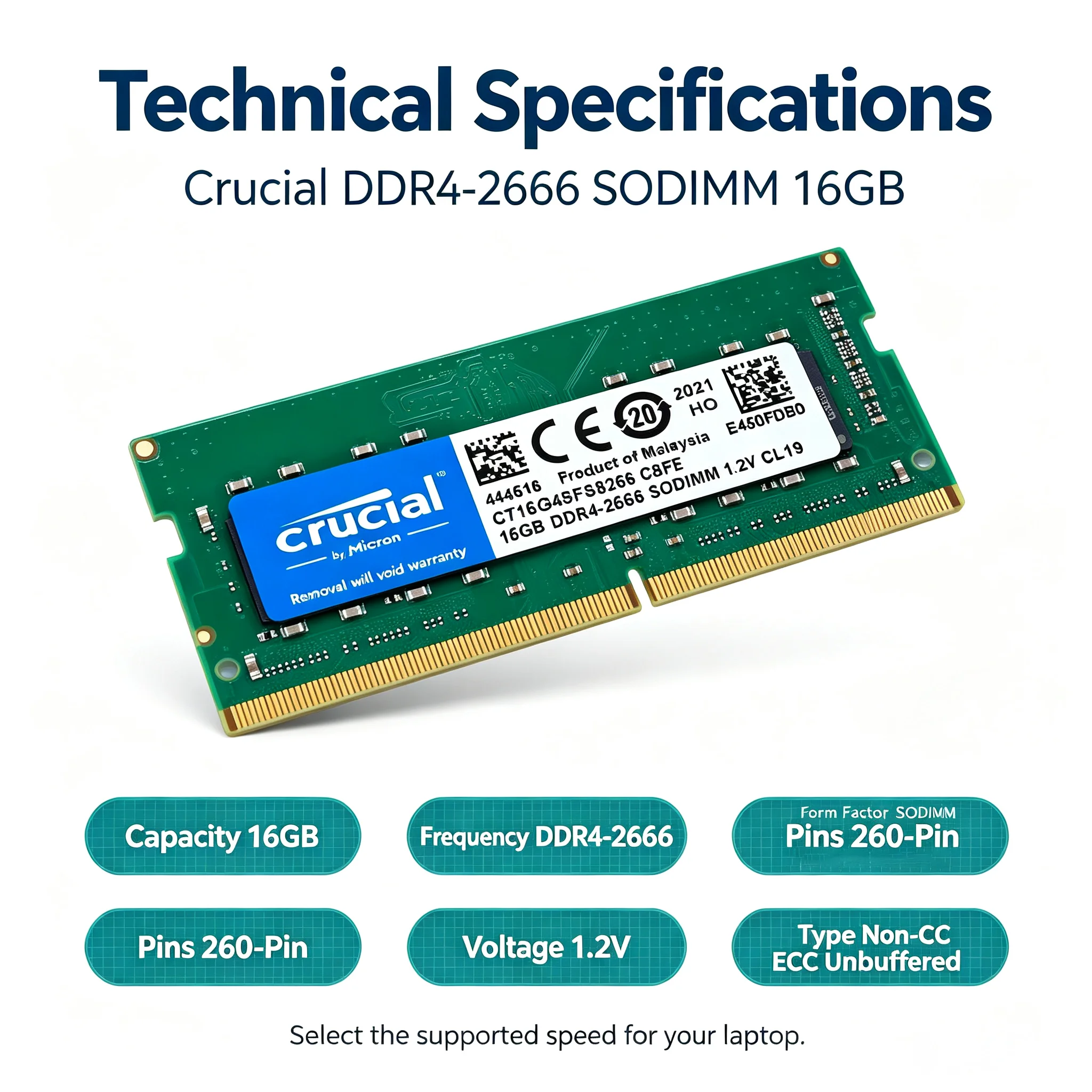 Crucial DDR4 Laptop RAM SODIMM - Sodimm Ddr4 recension och pris