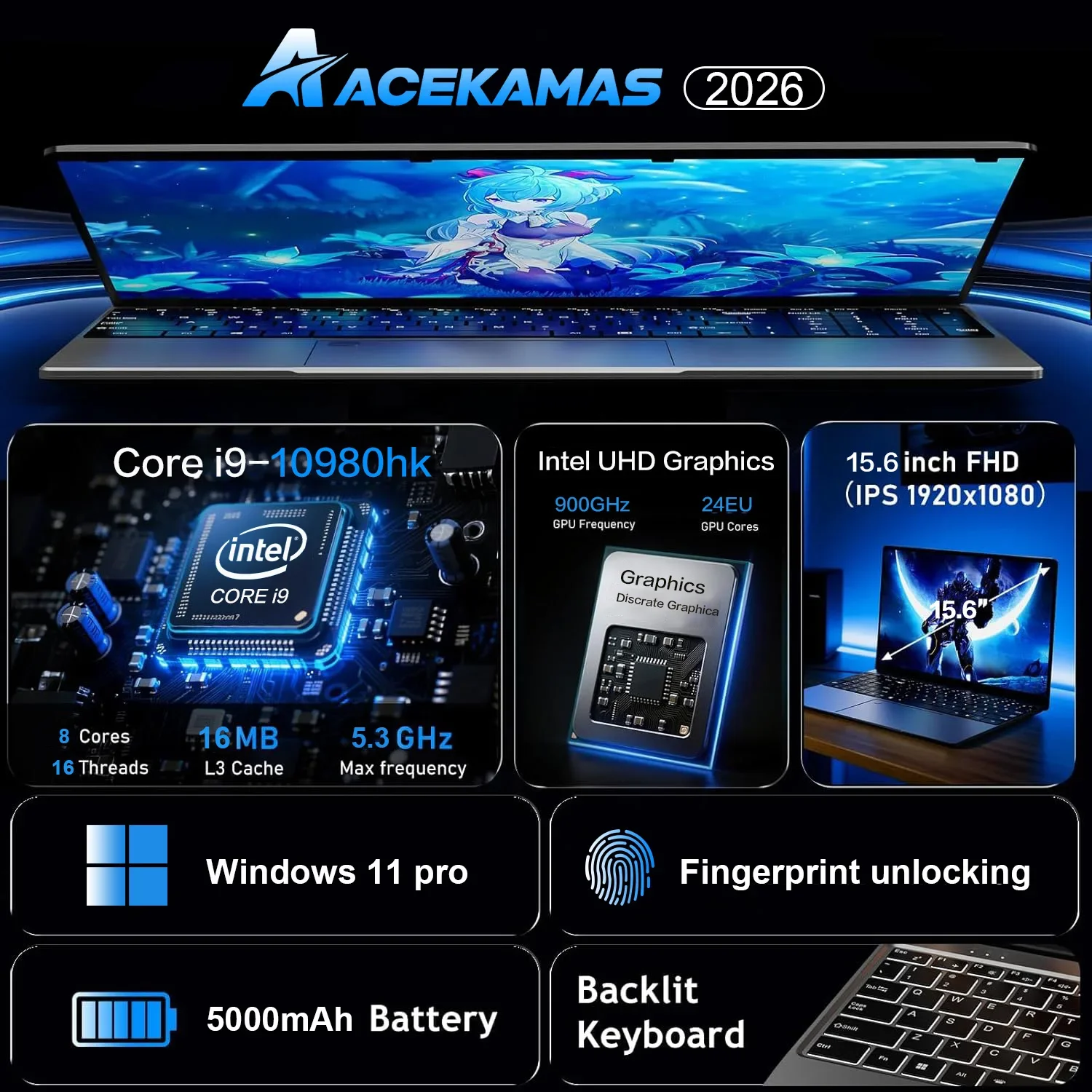 15.6inch Potrable Laptop Intel - Ddr4 16Gb recension och pris